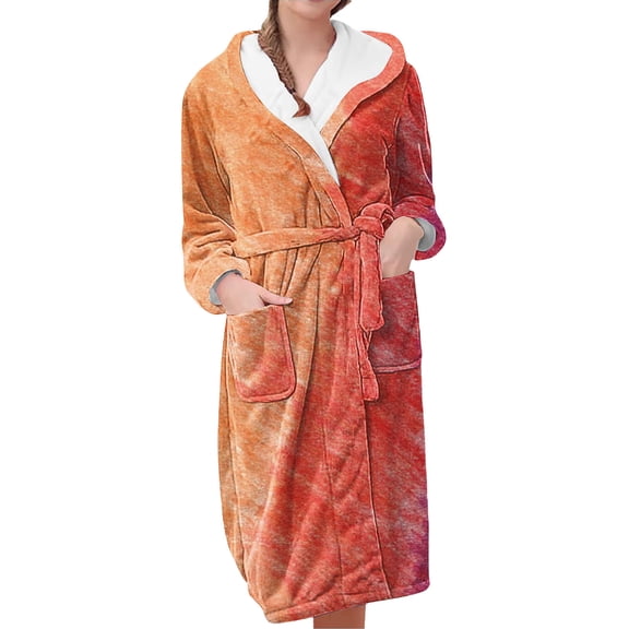 Gifts for Mom Robes for Women Fluffy House Coat Oversized Soft Women's Sleepwear Spa Womens Bathrobe Maroon1