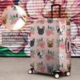 thumbnail image 4 of Pink French Bulldog Flowers Florals Luggage Cover Fashion Suitcase Cover Baggage Covers Fit 25-28 Inch Luggage (Go Travel), 4 of 5