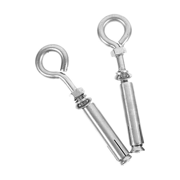 NICERIO 2Pcs Threaded Eye Bolts Stainless Steel for Heavy Duty Fastening