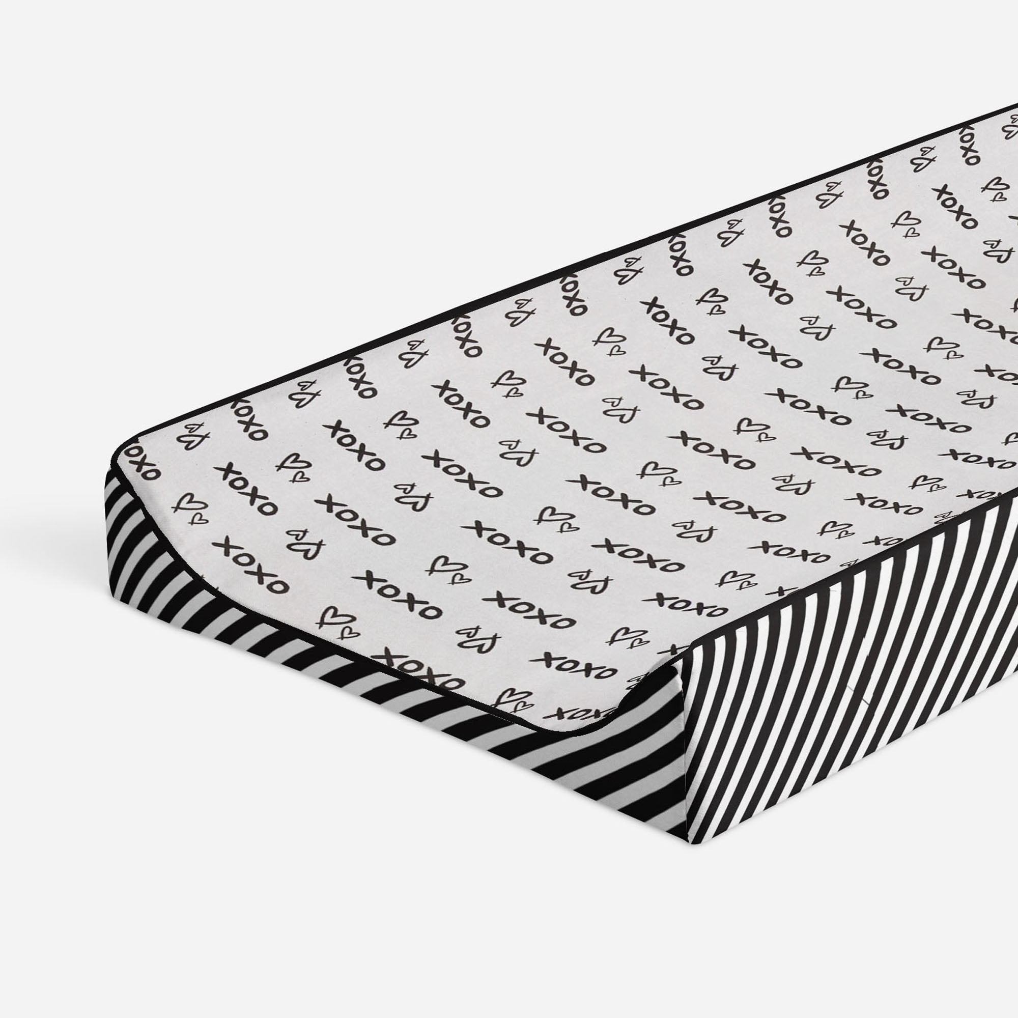 Bacati - Aztec Love Black Neutral Quilted Changing Pad Cover