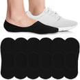 thumbnail image 1 of Calcetines No Show Eedor Invisible Liner para mujer, 3 pares, negros de 8 a 10, 1 of 8