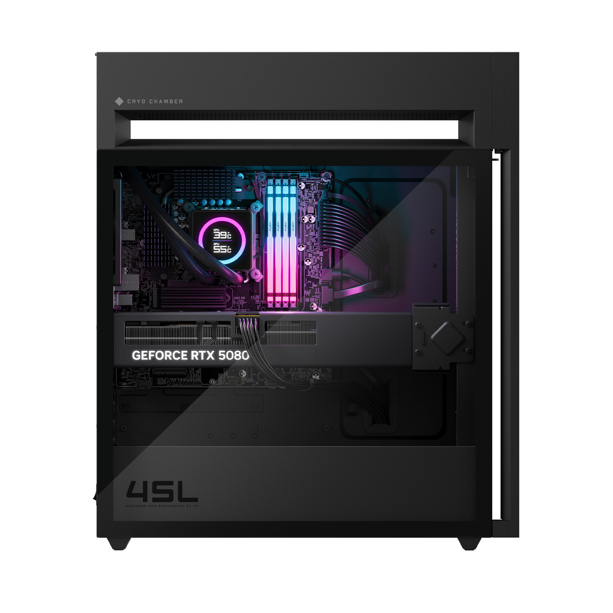 OMEN 45L Win 11 Pro Gaming Desktop Intel Core Ultra 7 265K Nvidia RTX 5080 32GB 2TB SSD Shadow Black