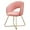 Pink, variant on BAIVAKON Velvet Vanity Chair with Curved Back, Upholstered Barrel Desk Chair with Gold Legs, Mid Century Modern Accent Chair for Living Room, Dressing Room, Bedroom, Black