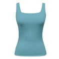thumbnail image 5 of Bibifish Womens Tank Tops Wide Straps Square Neck Seamless Camisoles Slim Fit Basic Sleeveless Tops, 5 of 6