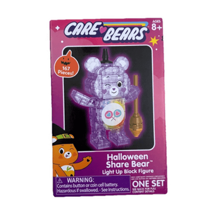 Care Bears Halloween Purple Share Bear Light up Block Figurine
