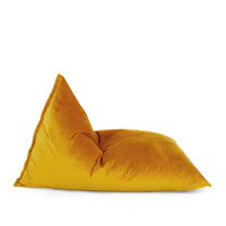 Lotus Lounge Chair Large Ecogami Velvet Bean Bag Cover - 59" x 43.25" - Gold Yellow