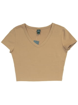 Wild Fable Women's Long Sleeve Henley T-shirt, Almond Cream, Size L 