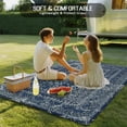 thumbnail image 5 of Fsddascl Boho Blue Outdoor Rug for Patio/Deck/Porch, Non-Slip Large Area Rug 4 x 6 Ft, Vintage Ethnic Modern Geometric Abstract Indoor Outdoor Rugs Washable Area Rugs, Reversible Camping Rug Carpet, 5 of 5