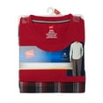 thumbnail image 2 of Hanes Men's and Big Men's Comfortsoft Long Sleeve Crew and Cotton Flannel Pajama Pants Set, 2-Piece, 2 of 6