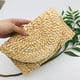 thumbnail image 3 of Granjero Gordo Bolso de mano tejido y bolsa de cosméticos, Bolso elegante tejido de playa de verano de 10,26 x 0,78 x 6,29 pulgadas (blanco), 3 of 4