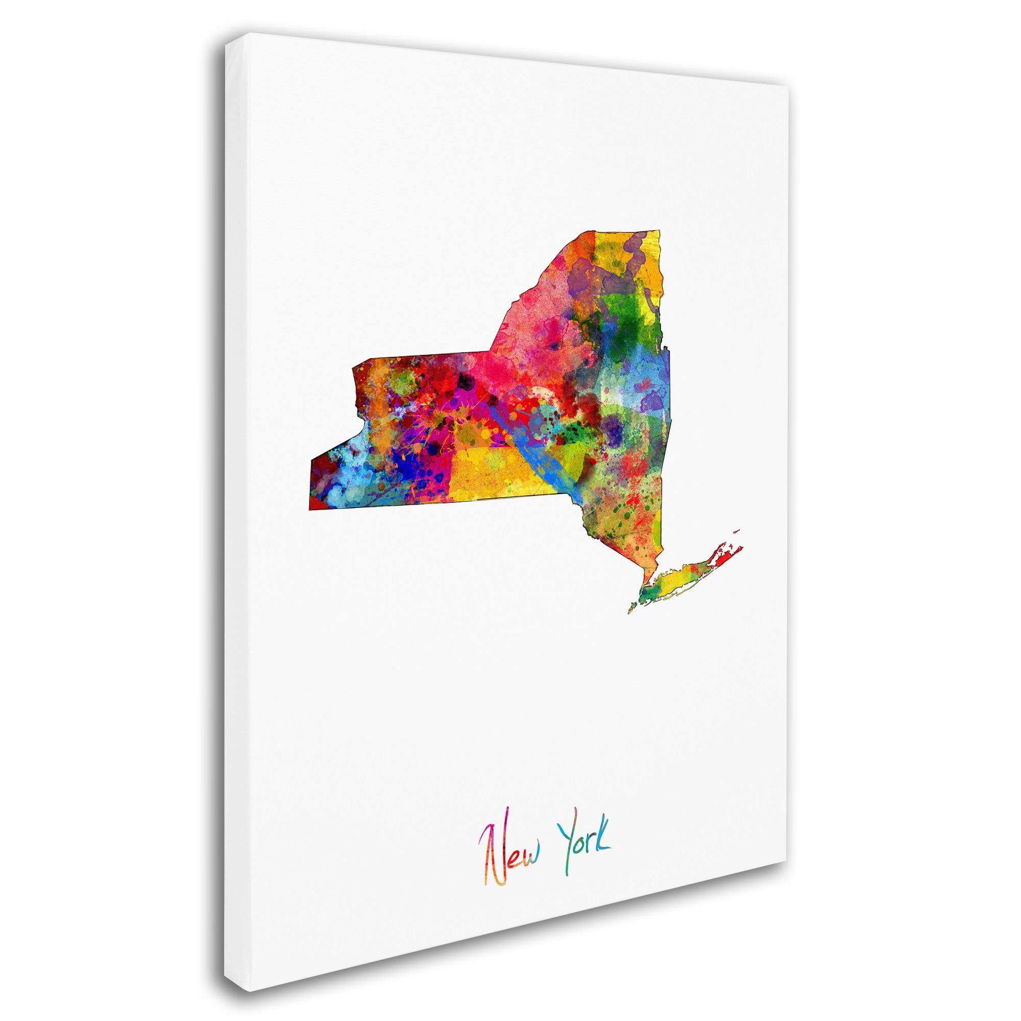 Trademark Fine Art "New York Map" Canvas Art by Michael Tompsett