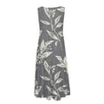 thumbnail image 4 of JULMCOMO Womens Dresses Swing Sleeveless Mini Dress Floral Print Round Neck Summer Tiered Sun Dresses Casual Loose Boho Beach Cover Up, 4 of 4