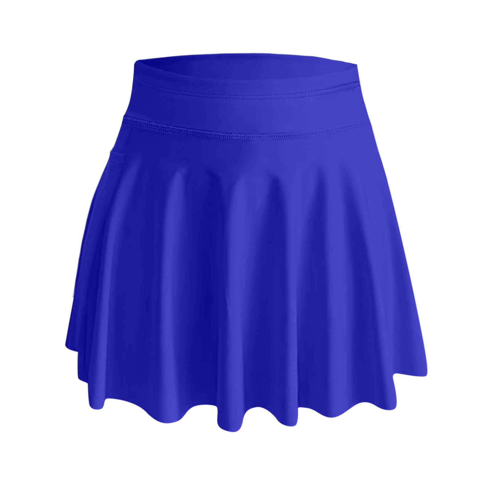 Swim Skirts 2 In 1 Skirts Women High Waisted Swim Skirt Long Skirted Swimsuit Bottom Athletic Bathing Suit Skirt With Panty Swimwear Bottoms Blue 2XL