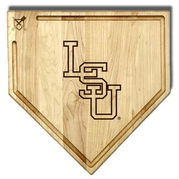 Baseball BBQ  LSU Tigers 17" x 17" Home Plate Cutting Board With Trough