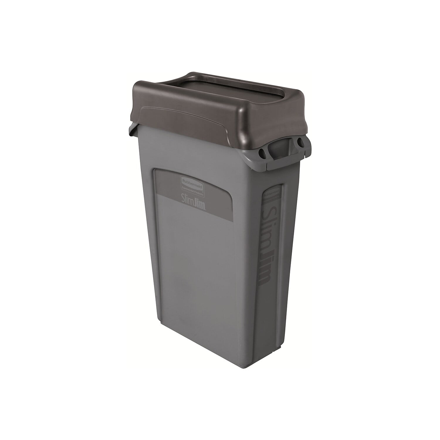 Black Rubbermaid Commercial Products Slim Jim Cup’n Stack Lid with Spillage Reservoir for Vending Cup Recycling System 