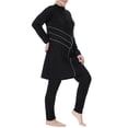 thumbnail image 6 of HNMKIU Swimsuits for Women Plus Size Full Coverage Loose Fit Long Sleeve Swim Dress with Hood and Pants Womens Swimwear 02_Black，XXXL, 6 of 7