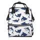 thumbnail image 1 of Disketp Cute Shark Mochila de Pañales de Gran Capacidad con Múltiples Bolsillos, Mochila de Viaje Multifuncional para Bebé, Unisex, Moderna y Resistente, 1 of 6
