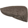 thumbnail image 2 of HSHDLDF Men's Classic Herringbone Tweed Wool Blend Newsboy Ivy Hat, 2 of 5
