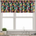 thumbnail image 3 of Ambesonne Colorful Valance & Curtain, Abstract Raindrops Art, 55"x24", Multicolor, 3 of 6