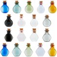 thumbnail image 1 of Paquete de 18 botellas de poción en 9 colores, con tapones de corcho redondos y hexagonales, para deseos, manualidades, bodas, cumpleaños, fiestas, 1 of 6