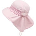 thumbnail image 3 of Muryobao Toddler Kids Baby Girls Boys Sun Hat Summer UPF 50+ UV Protection Caps Wide Brim Neck Flap Beach Play Fishing Hats Pink 3-7 Years, 3 of 6
