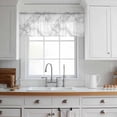 thumbnail image 5 of Gray Marble Sheer Curtains Valances for Windows Modern Simple Gradient Abstract Patterned Chiffon Kitchen Valances for Cafe, Voile Window Treatments Curtains for Living Room Bedroom, 42"x12", 5 of 9