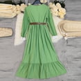 thumbnail image 4 of Gamivast Long Dresses for Women Long Sleeve Shirt Dress Lapel Collar Maxi Dress Button Down Empire Waist Elegant Classy Office Daily Wear, 4 of 6
