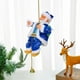 thumbnail image 4 of Adorno de Papá Noel con escalera | Figura navideña con música y cuerda | Decoración navideña para el árbol de Navidad, regalo para niños, hogar, chimenea, jardín, decoración de temporada, 4 of 7