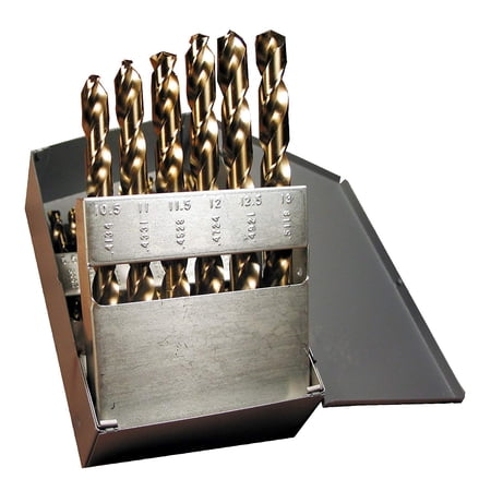 UPC: 0050728586805 | Viking 58680 D-25M Type 643-D Split Point M42 Cobalt Drill Set (25 Piece)