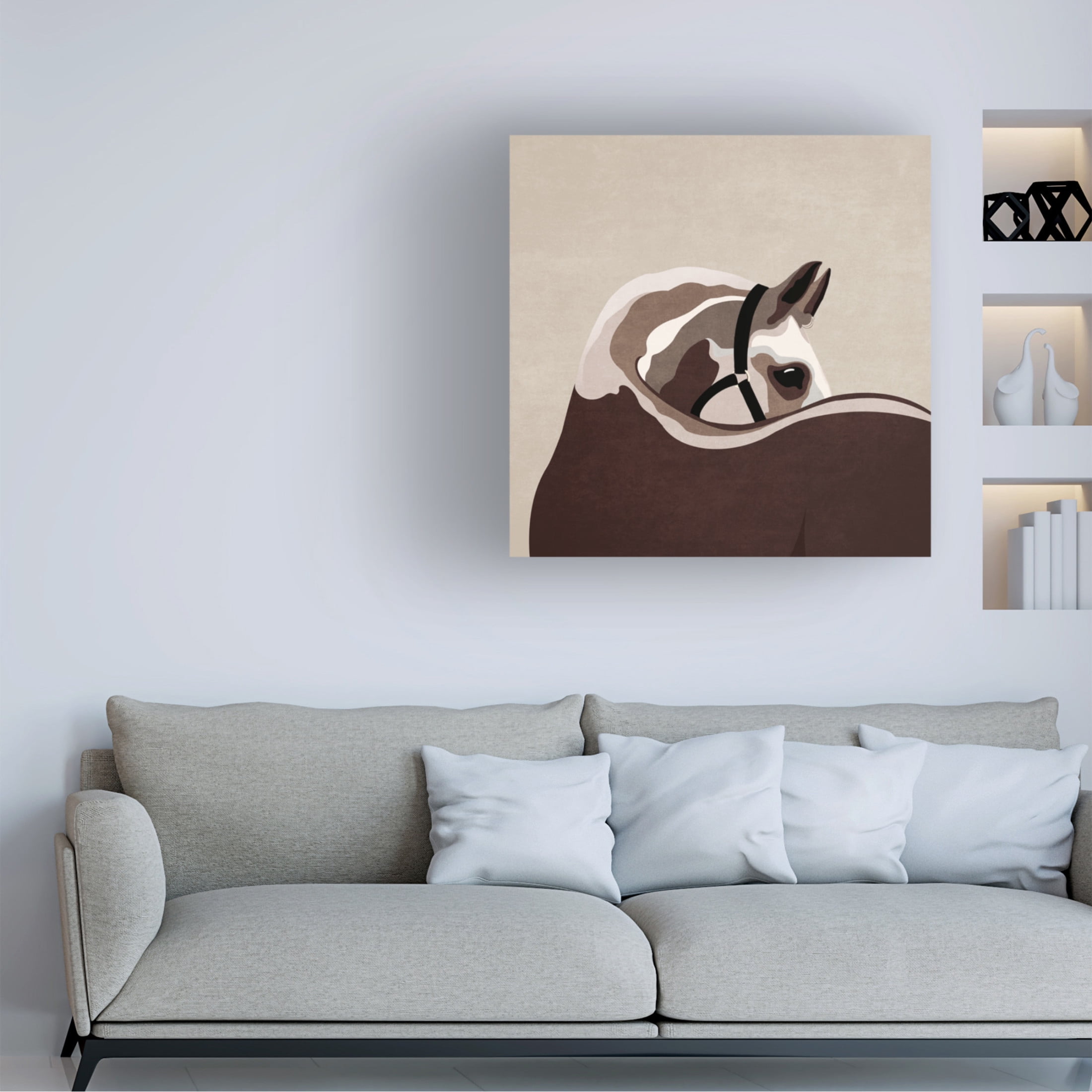 Trademark Fine Art Emel Tunaboylu Boho Western Horse Canvas Wall Art