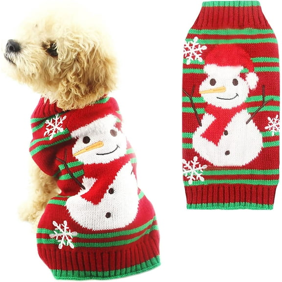 Dog Christmas Sweater, Funny Cute Cartoon Cat Sweaters Jumper, Holiday Dog Clothes Puppy Sweaters, Small Medium Large Dogs Fall Winter Outfits Xmas Dog Costume