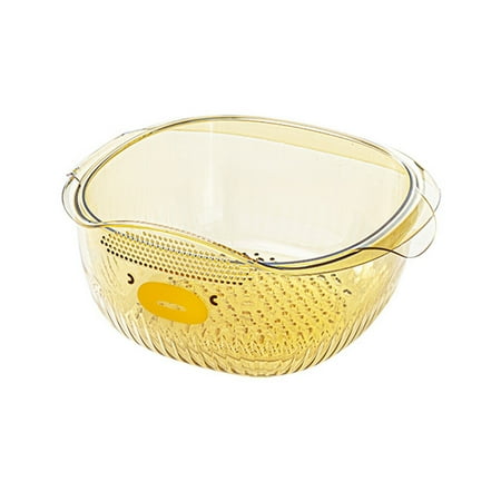 

ArWgKavx Hot Sale Drain Rack Kitchen Colander Bowl Food Strainer Thicken Material Space Saving Double Layer Washing Basket Multipurpose for Pasta ，large