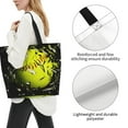 thumbnail image 3 of Pofeuu Ball Print Reusable Grocery Bags - Washable, Foldable, Packable Tote, Large Handles, Heavy Duty, Zippered Top Pouch, 3 of 8