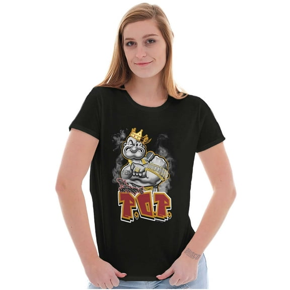 Urban Popeye King P.O.P Cartoon Women's T Shirt Ladies Tee Brisco Brands S