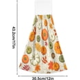 thumbnail image 3 of SKYSONIC Kitchen Towels with Hanging Loop, Colorful Pumpkins Autumn Leaves On Wooden Dish Towels for Kitchen, Absorbent Kitchen Hand Towels 2 Piece Sets, 12"x17", 3 of 6