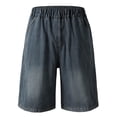 thumbnail image 7 of Sopiago Jean Shorts Streetwear Y2K Baggy Oversized Baggy Jean Vintage Jorts Athletic Pants for Boys Dark Blue,12-13 Years, 7 of 7