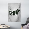 thumbnail image 1 of Toga Party Tapestry, Mythological Chariot Gladiator with Horse Traditional Greek Culture Image, Wall Hanging for Bedroom Living Room Dorm Decor, 40W X 60L Inches, Dimgrey Black, by Ambesonne, 1 of 2