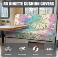 thumbnail image 4 of Uorisanigo Rabbit Tulip RV Sofa Seat Cover Breathable and Dirt-Resistant Camper Dinette Cushion Covers Stretchable Couch Cushion Slipcovers with 1 Backrest Cover & 1 Bench Cover, 4 of 7