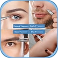 thumbnail image 4 of MORGLES Eyebrow Kit, 8 in 1 Eyebrow Trimmer Scissors, Tweezers for Women, Razor, Brush with Travel Bag, Tweezers Set for Women and Men, Professional Shaping Grooming Kit, 4 of 7