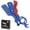 Blue, variant on G4 Vision Universal Replaceable Half Blade Straight Razor with 100 Blades, Professional Single Ring Barber Single Edge Shave Razor
