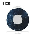 thumbnail image 6 of Kll Blue Glitter Retro Pattern Shower Cap & Bath Cap For Women,Reversible Oversized Waterproof Shower Caps For All Hair Lengths,Elastic Reusable Bathing Hair Cap, 6 of 9
