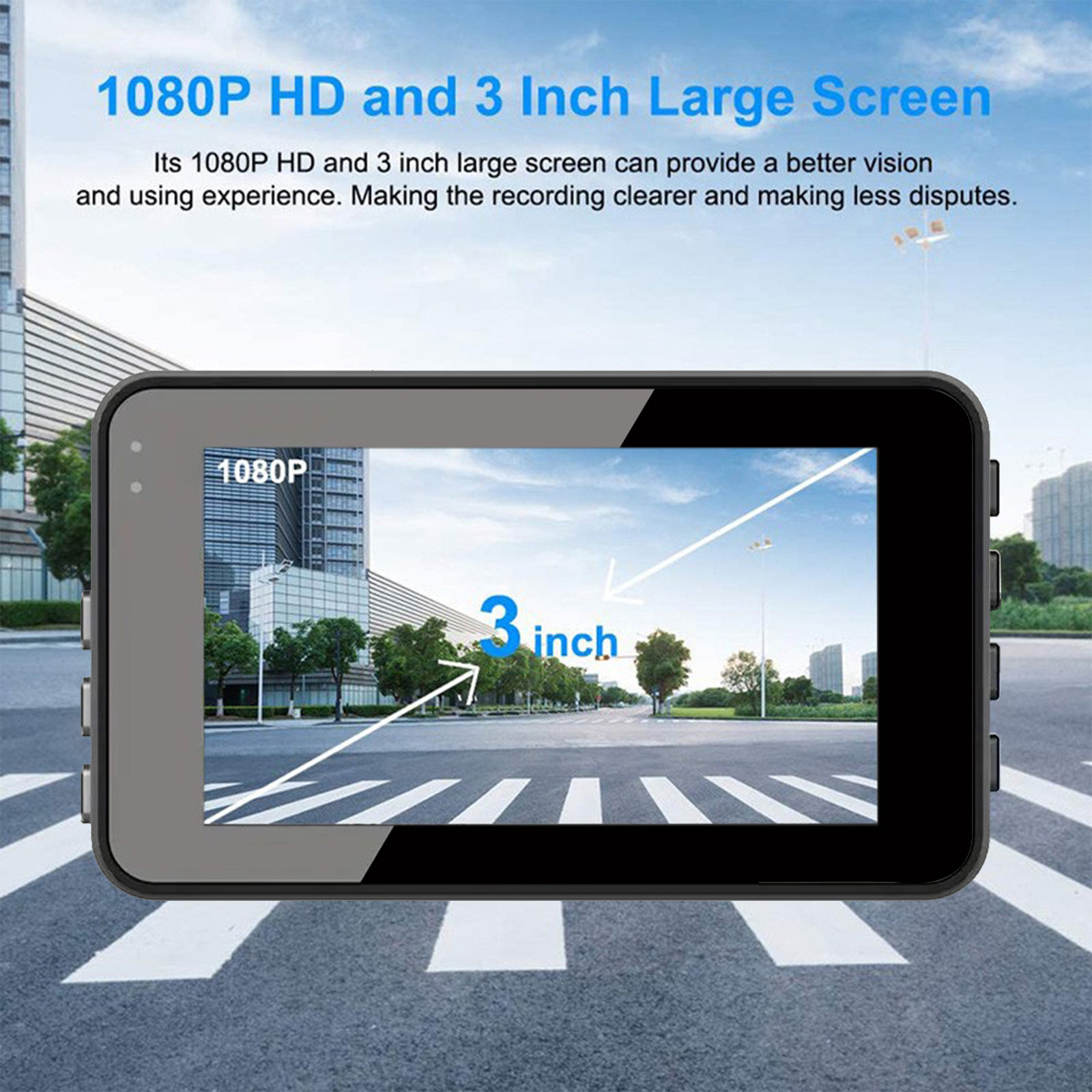 5in Haute Définition Voiture Conduite Enregistreur Large Ange Tableau De Bord Caméra Boucle