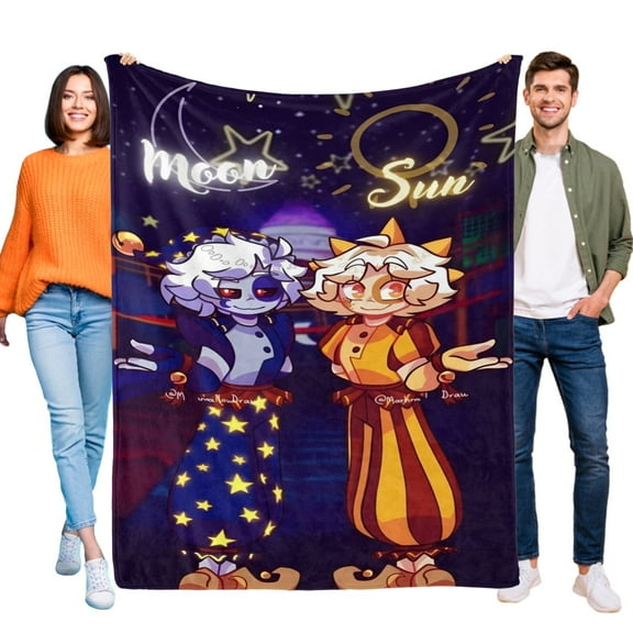 Blanket Sundrop FNAF for Boys Girls Lightweight Kids Throw Blanket Cute Soft Blankets Flannel Plush Blankets Gifts 30x40in