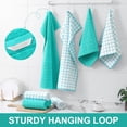 thumbnail image 6 of Simmore 100% Cotton Terry Kitchen Towels, Super Soft Absorbent Dish Towels and Dish Cloths for Kitchen Washing and Drying, 6-Piece Set, 16x28 Inches, Aqua, 6 of 10