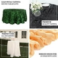 thumbnail image 4 of Efavormart 132" Round Leaf Petal Taffeta Tablecloth - Decorative 3D Leaf Ruffle Table Cover for Forest Party, Wedding, Event, Dessert Tables - Navy Blue, 4 of 5