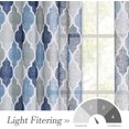 thumbnail image 3 of Lattice Moroccan Tile Print Valances for Windows Geometric Quatrefoil Kitchen Curtains Valances Semi Sheer Rod Pocket Valance Window Treatment, 54 x 18 Inch, Spa/Gray, 1 Panel, 3 of 6