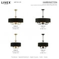 thumbnail image 3 of 41865-01 Livex Lighting Harrington - 5 Light Pendant In Transitional Style-14 Inches Tall and 23 Inches Wide-Antique Brass Finish    -Traditional, 3 of 11