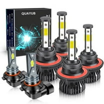 For 2005-2019 Ford F250 F350 F450 Super Duty - 6x LED Headlights Fog Light Bulbs