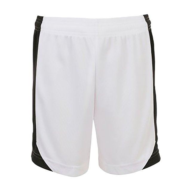 SOLS - Pantalones cortos de fútbol modelo Olimpico para niños (Blanco/Negro)