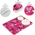 thumbnail image 4 of FREEAMG Valentine's Day Heart Dish Drying Mat for Kitchen Counter,Super Quick Absorbent Composite Sponge Dish Drying Pad,Heat Resistant Non-Slip Rack Tableware Mat, 16x18 Inch, 4 of 7